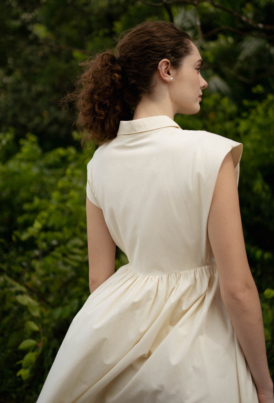 Memory Lane Cotton Dress in Cream