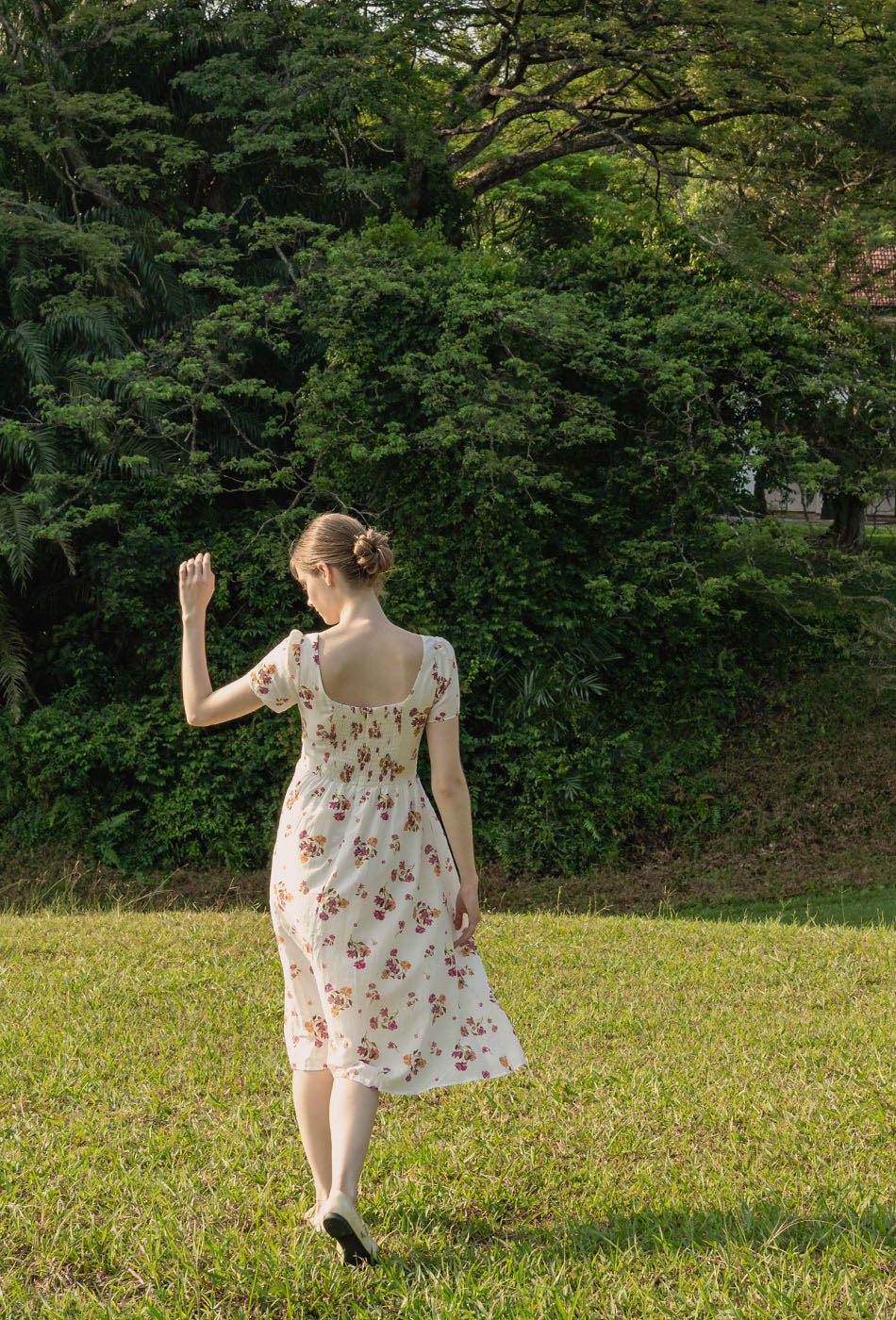 Moon River Cotton Dress in Sweet Posy