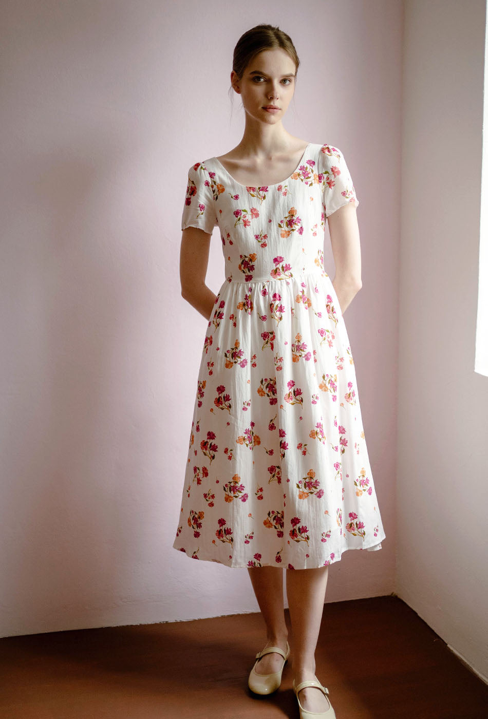 Moon River Cotton Dress in Sweet Posy