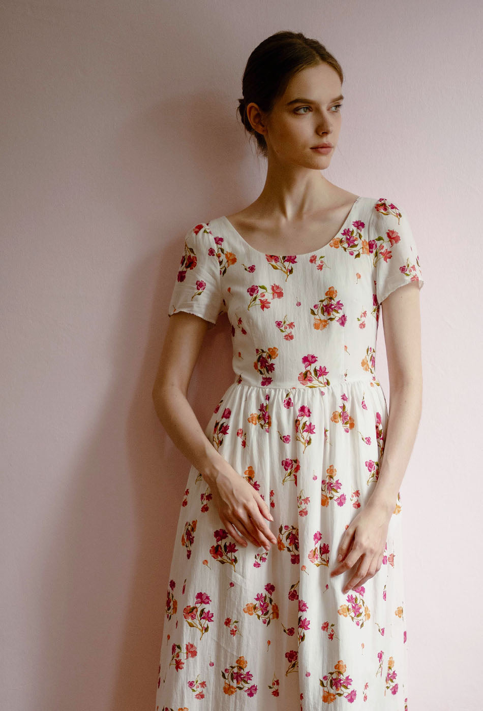 Moon River Cotton Dress in Sweet Posy