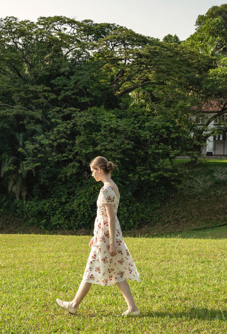 Moon River Cotton Dress in Sweet Posy