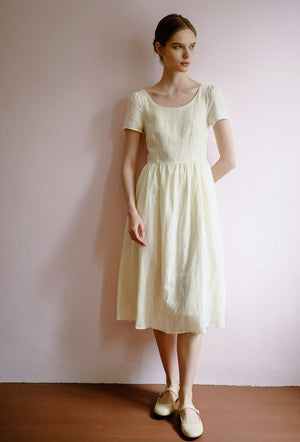 
                  
                    Moon River Linen Dress in Cream
                  
                