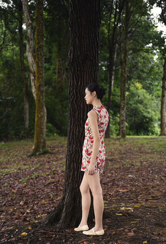 
                  
                    Teatime in the Garden Cheongsam Romper in Fresh in Bloom
                  
                