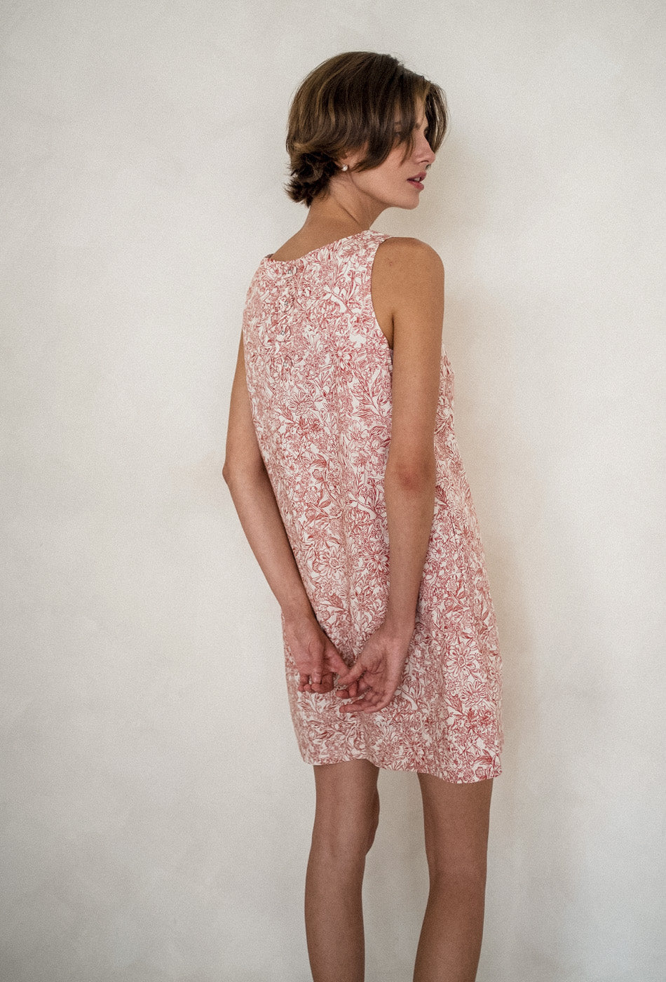Pancakes for Dinner Cotton Dress in Red Vines