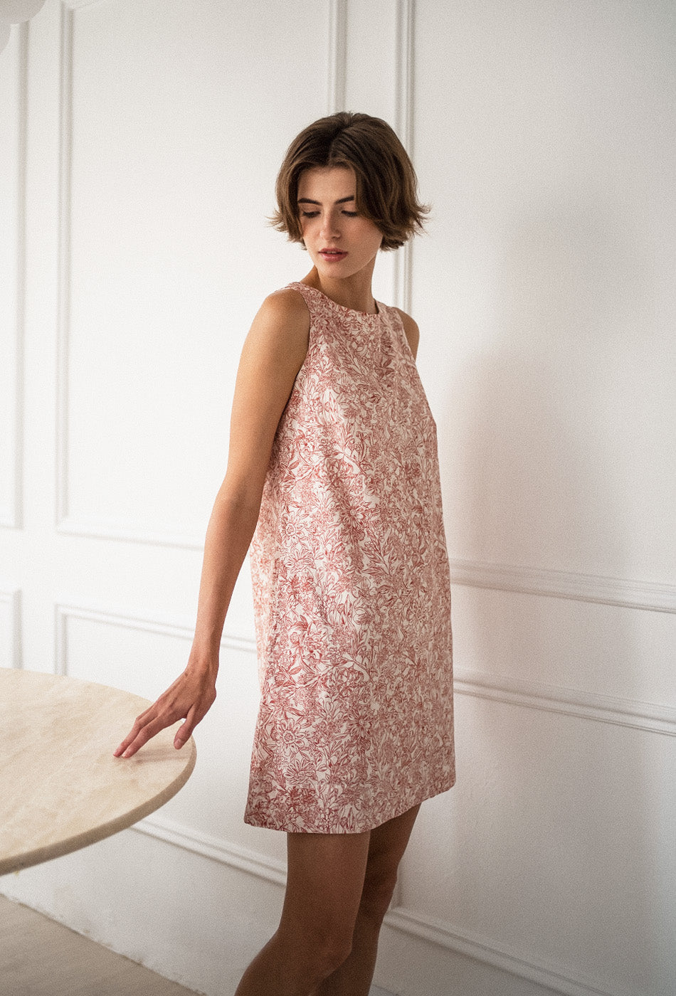 Pancakes for Dinner Cotton Dress in Red Vines