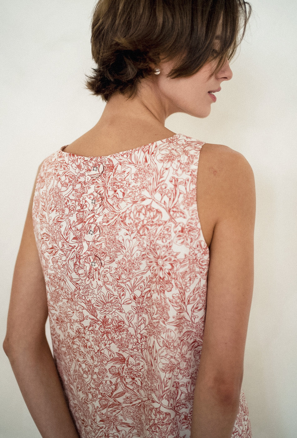 Pancakes for Dinner Cotton Dress in Red Vines