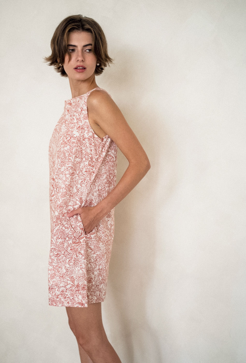 Pancakes for Dinner Cotton Dress in Red Vines