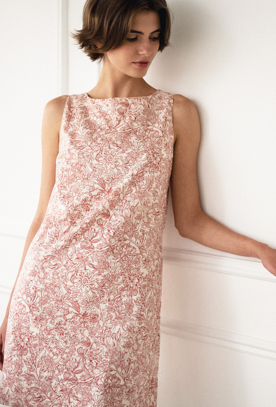 Pancakes for Dinner Cotton Dress in Red Vines