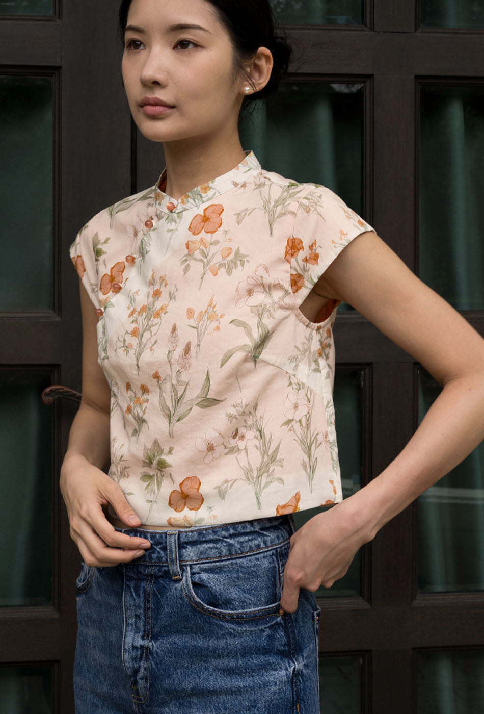 Recipe for Love Cheongsam Top in Sip of Orange