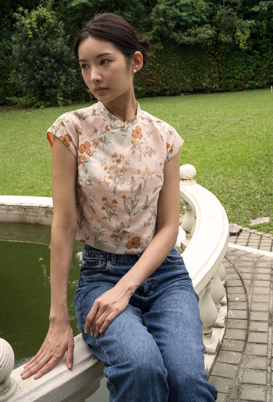 Recipe for Love Cheongsam Top in Sip of Orange