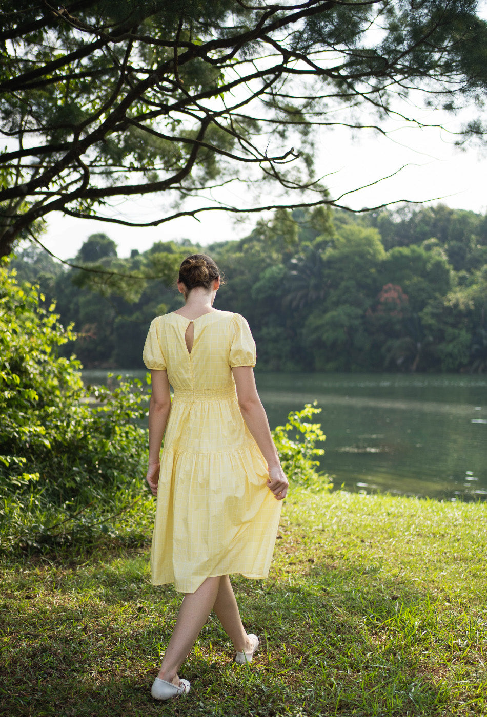 Tea II Cotton Dress in Buttermilk