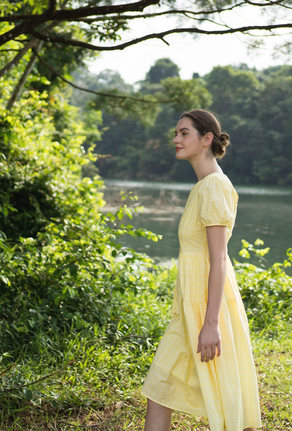 Tea II Cotton Dress in Buttermilk