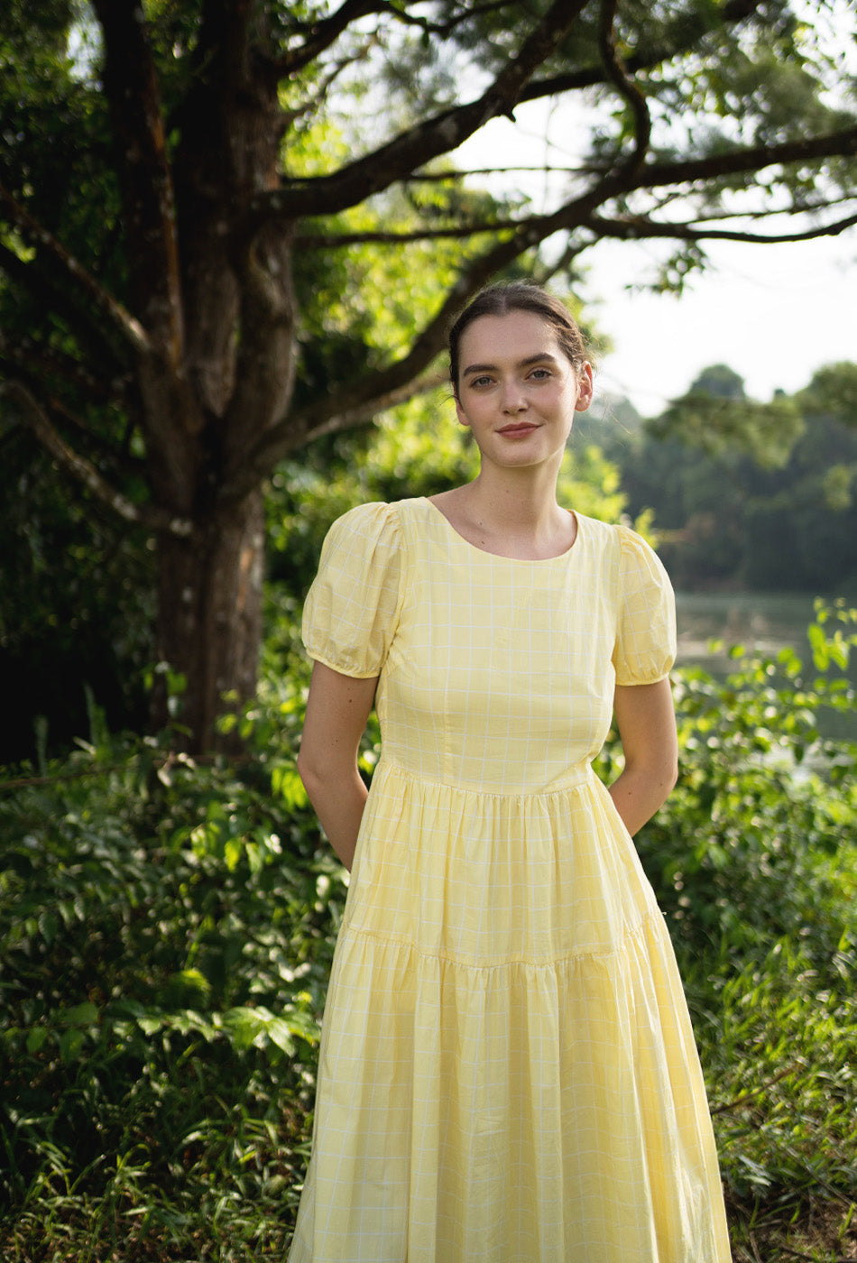 Tea II Cotton Dress in Buttermilk