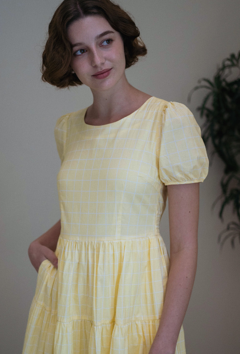 Tea II Cotton Dress in Buttermilk