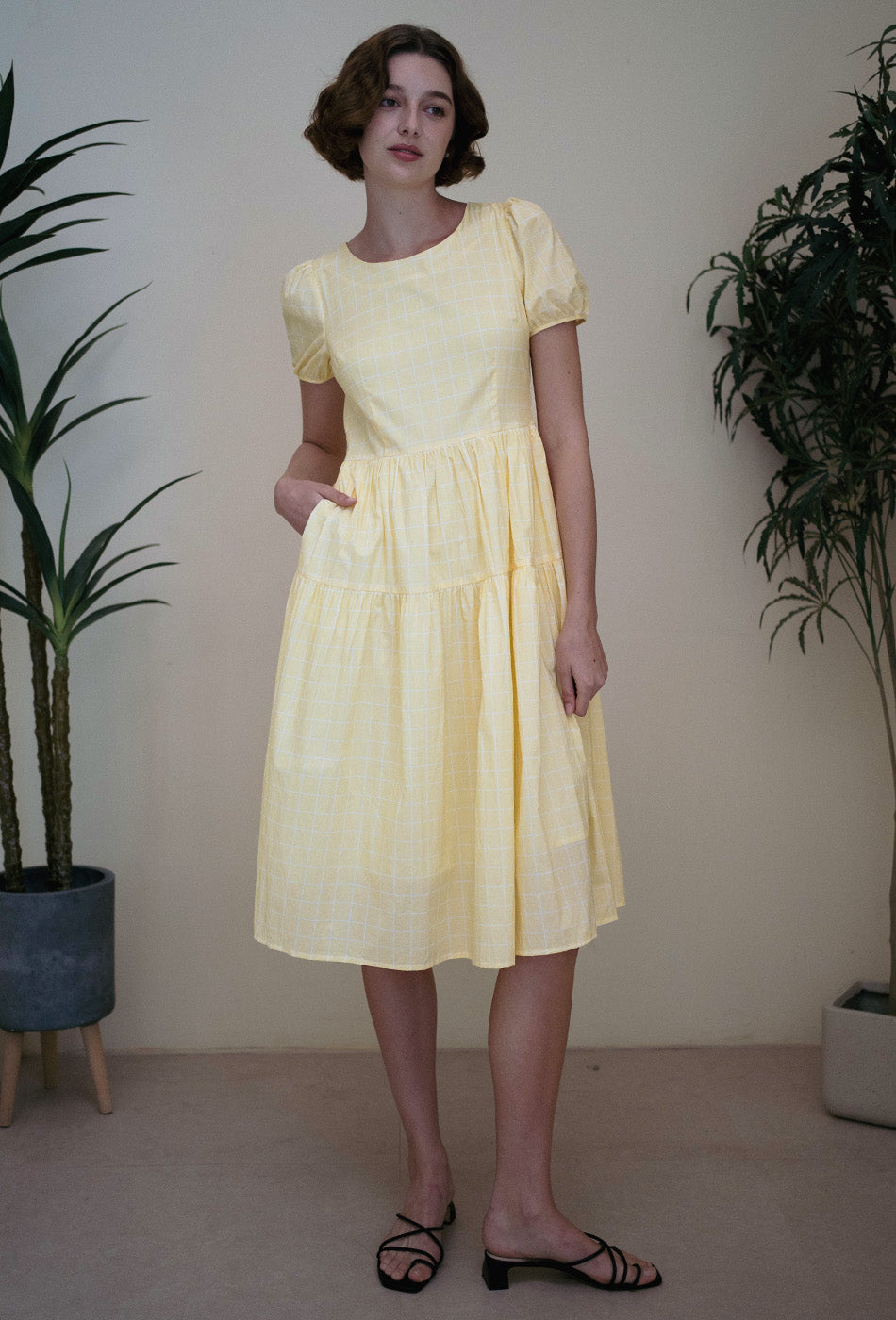 Tea II Cotton Dress in Buttermilk