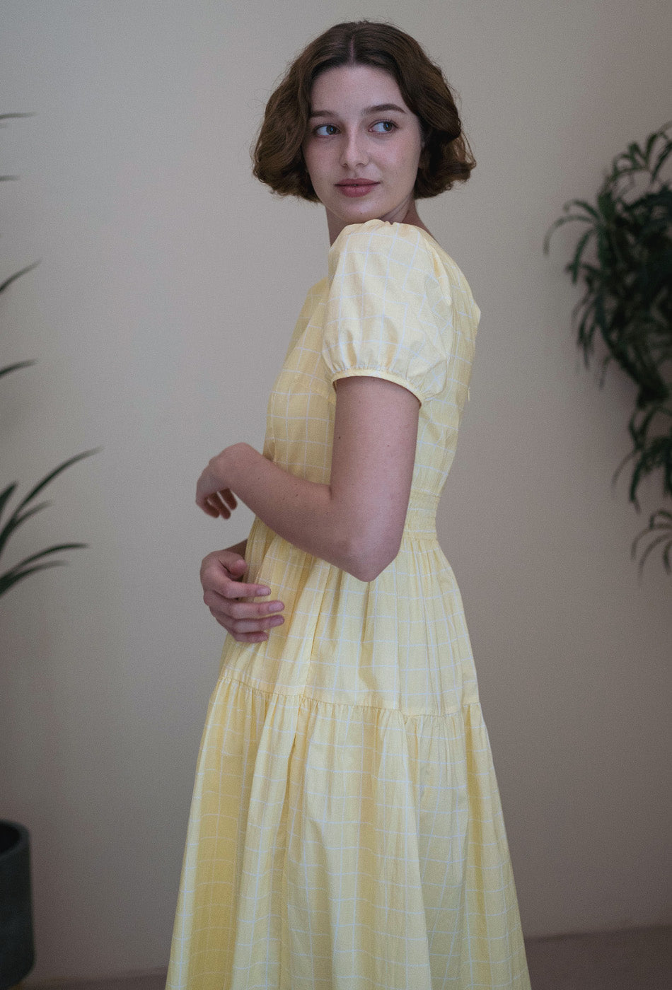 Tea II Cotton Dress in Buttermilk