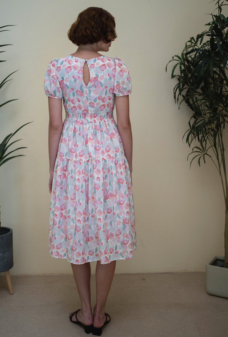 Tea II Cotton Dress in Pink Valentine