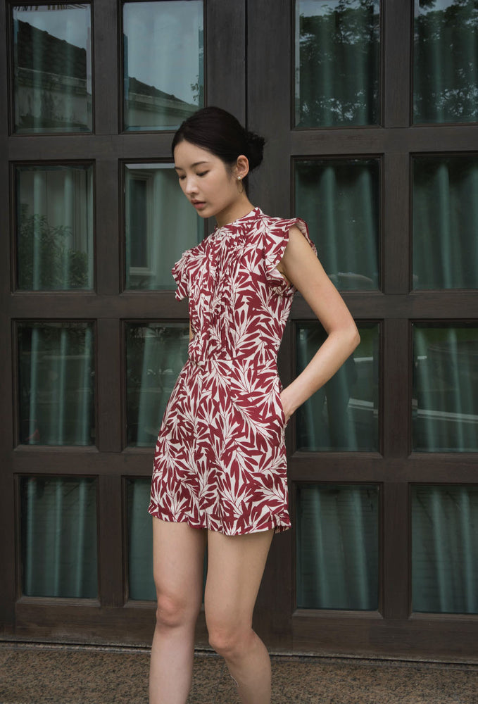 
                  
                    Summer Days Cheongsam Romper in Ruby Petals
                  
                