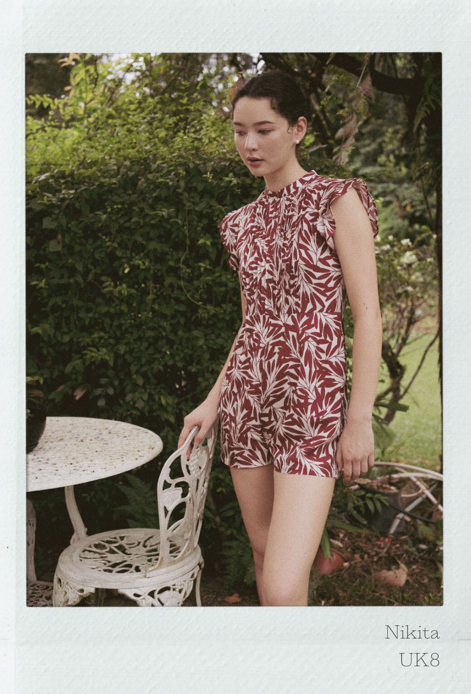 Summer Days Cheongsam Romper in Ruby Petals