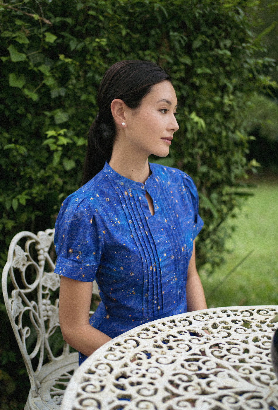 Sunday Postcard Cotton Dress in Starlight