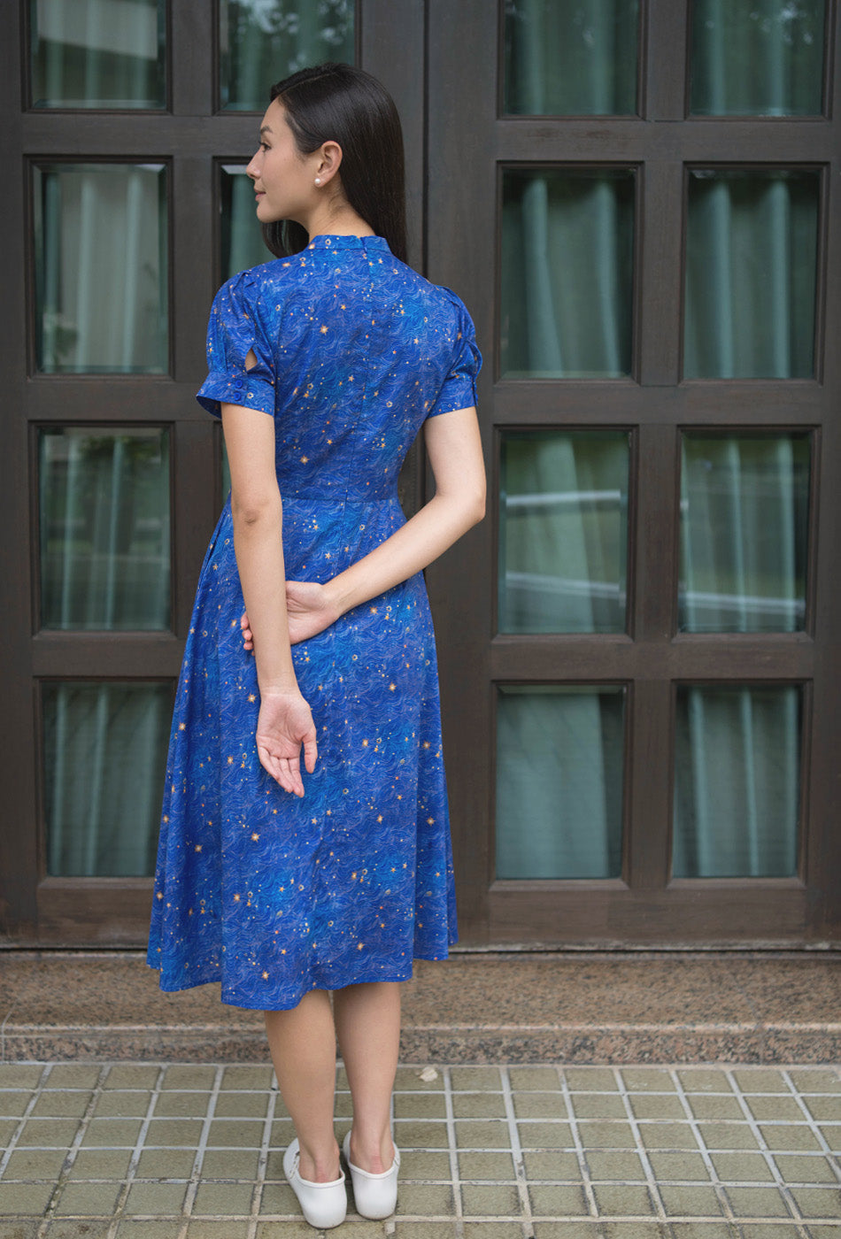 Sunday Postcard Cotton Dress in Starlight
