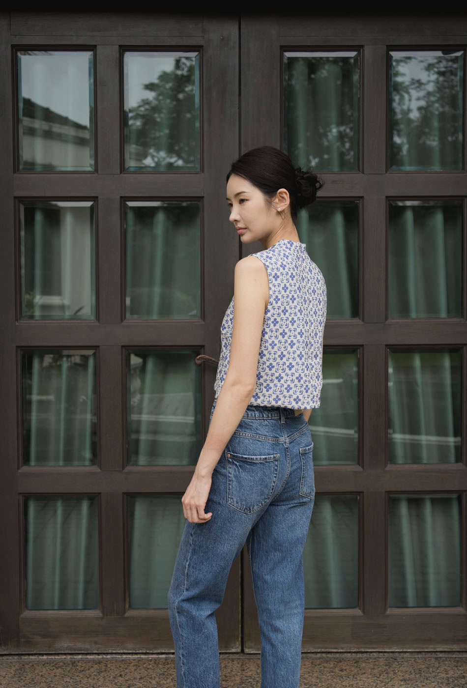 Sweet Treat Cheongsam Top in Lilac Hues