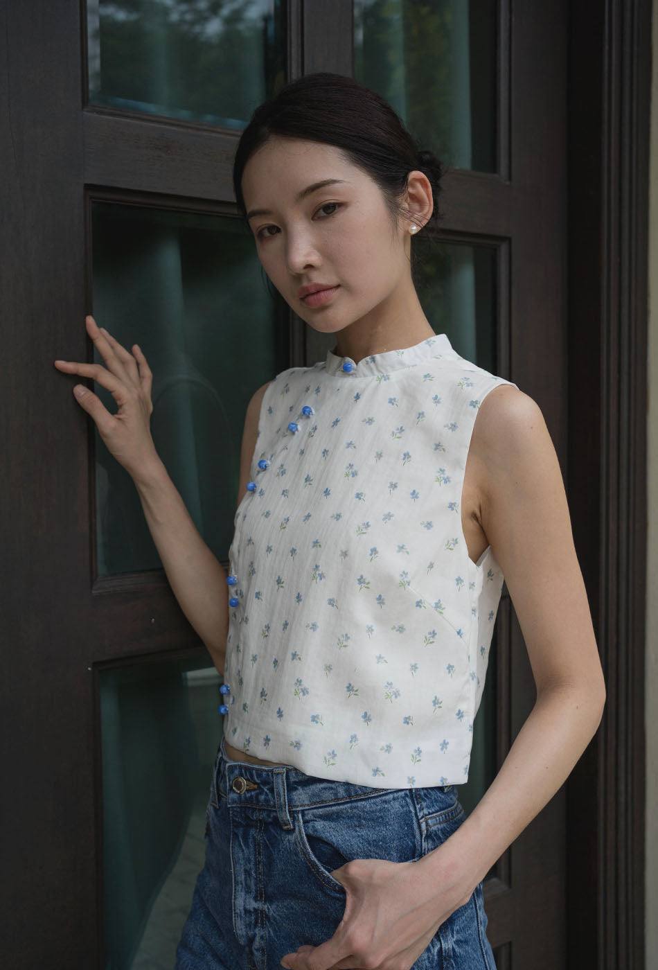 Sweet Treat Cheongsam Top in Petite Charm