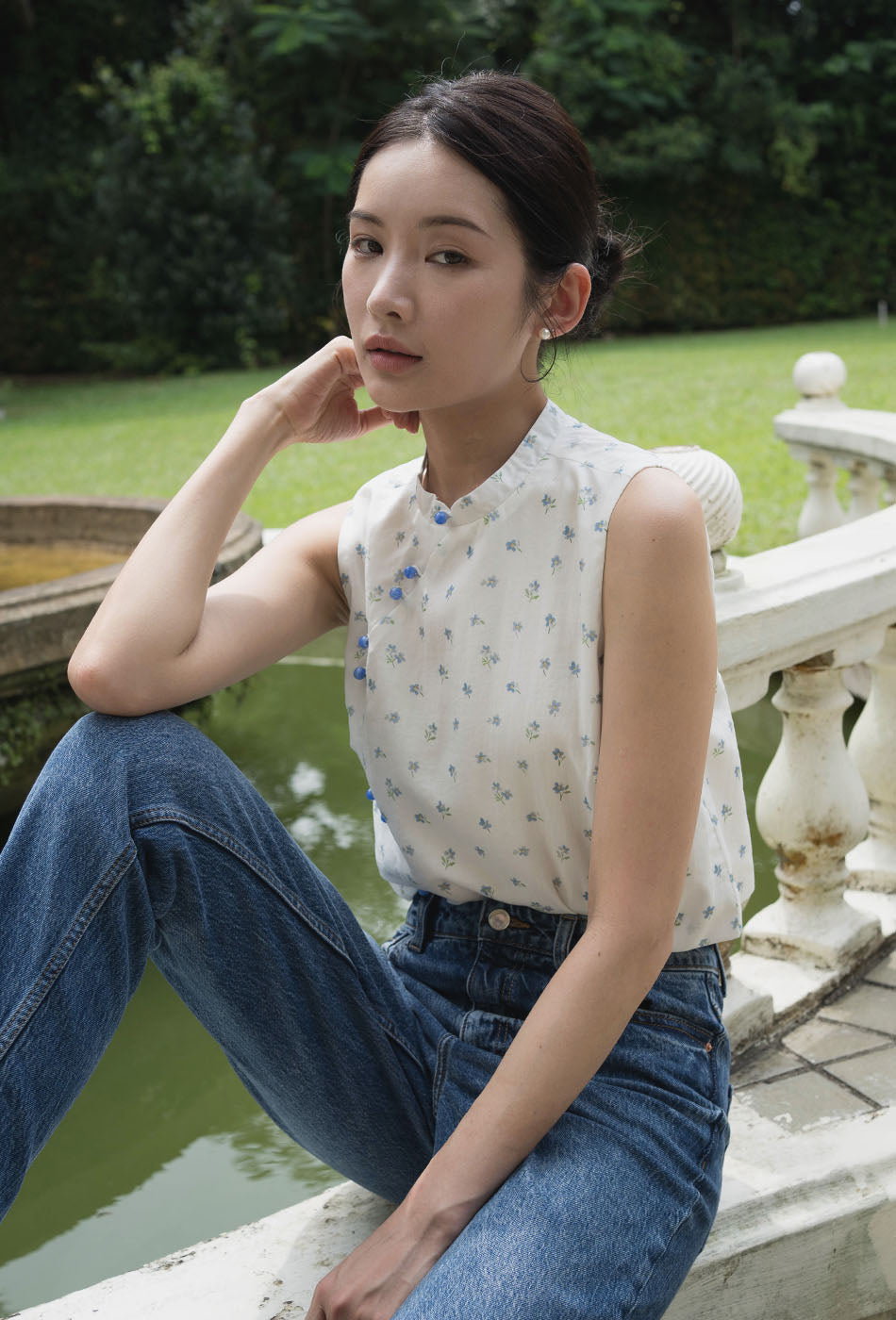 Sweet Treat Cheongsam Top in Petite Charm