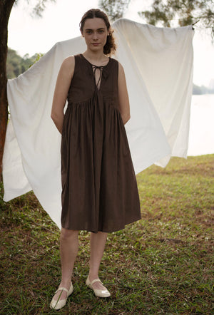 
                  
                    Swingtime Linen Dress in Mocha
                  
                