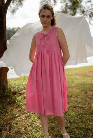 
                  
                    Swingtime Linen Dress in Pink
                  
                