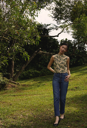 
                  
                    A Moment in Time Cheongsam Top in Blue Delight
                  
                