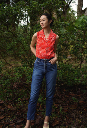 
                  
                    Good Times Cotton Top in Red Romance
                  
                