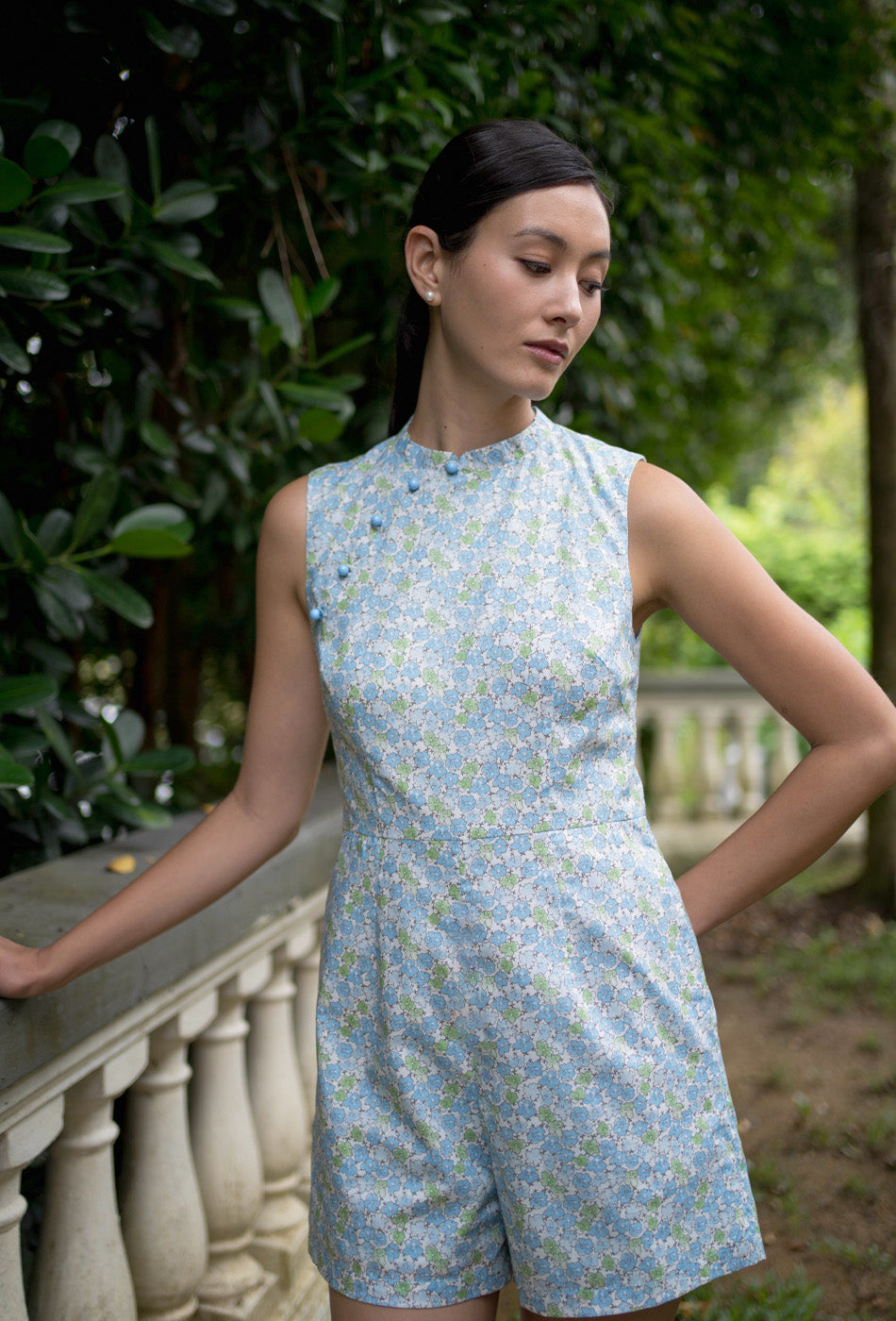 Teatime in the Garden Cheongsam Romper in Bellarine