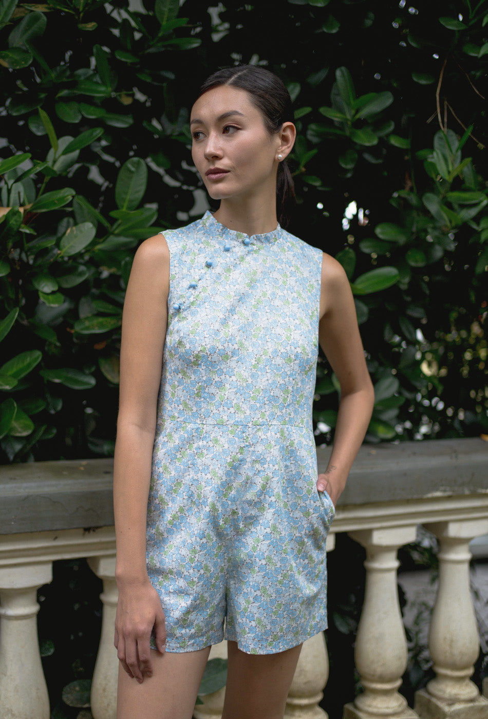 Teatime in the Garden Cheongsam Romper in Bellarine