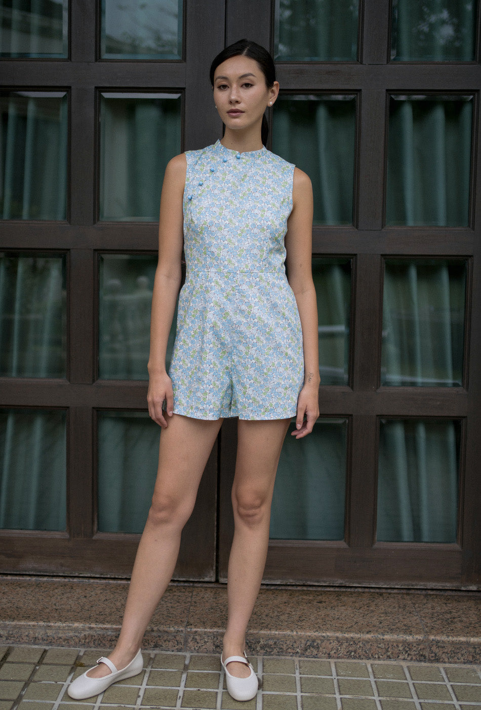 Teatime in the Garden Cheongsam Romper in Bellarine