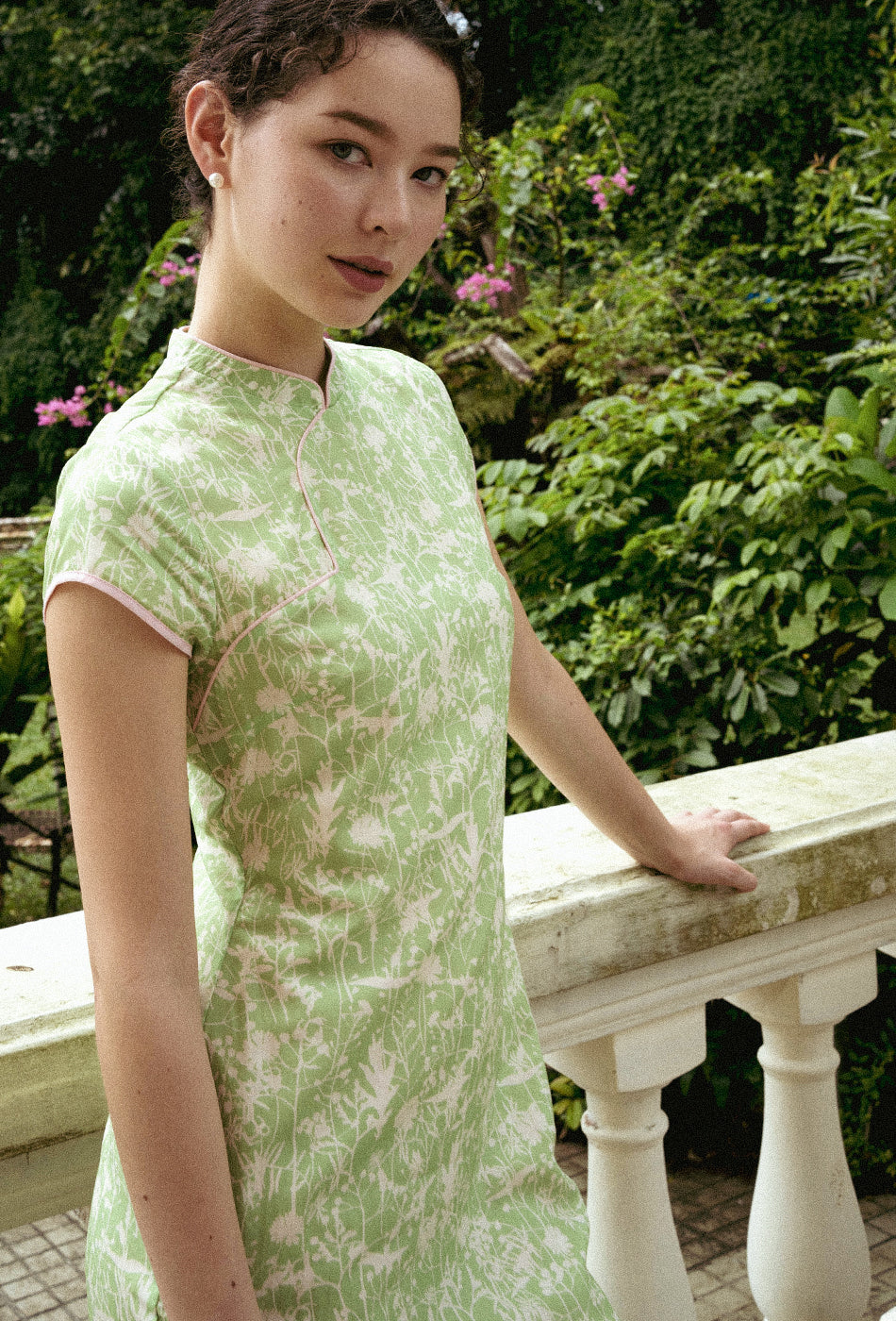 That's Amore Cotton Cheongsam in Greenery