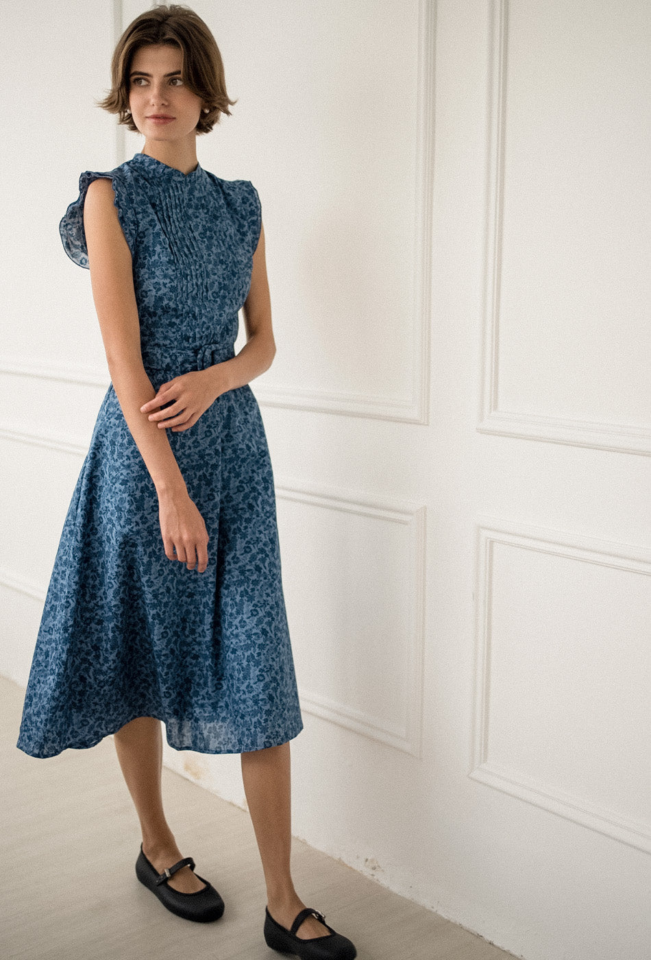 The Evermore Cotton Cheongsam in Moonflower