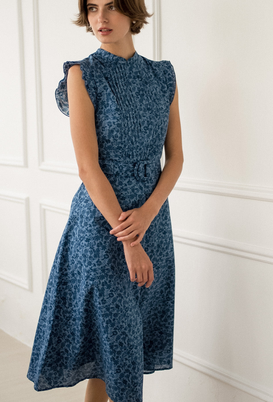 The Evermore Cotton Cheongsam in Moonflower