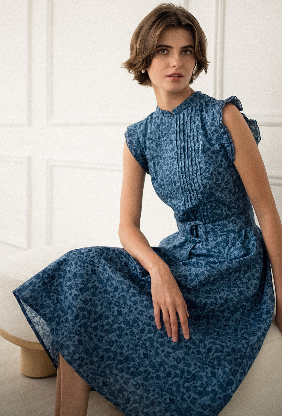 The Evermore Cotton Cheongsam in Moonflower