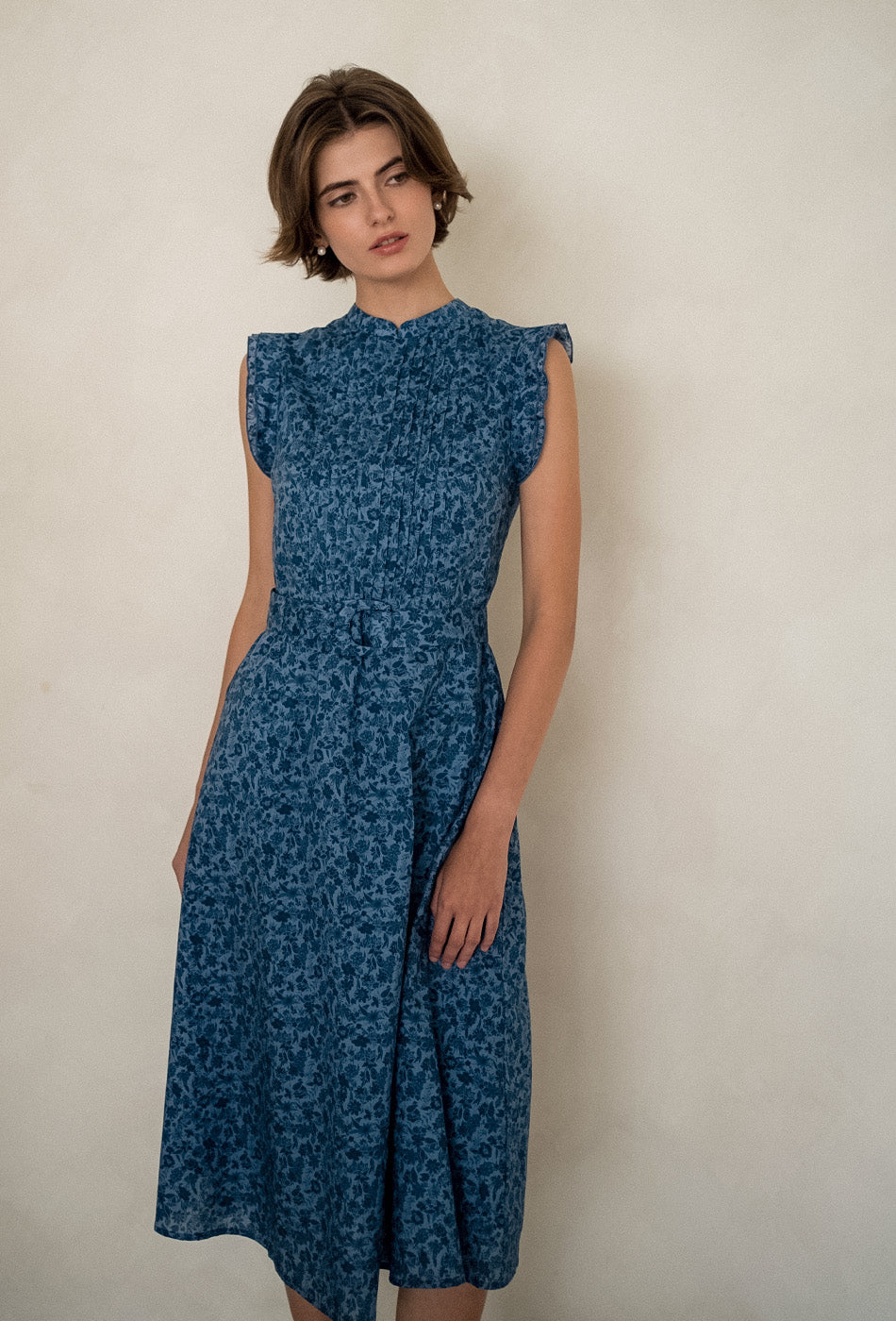The Evermore Cotton Cheongsam in Moonflower