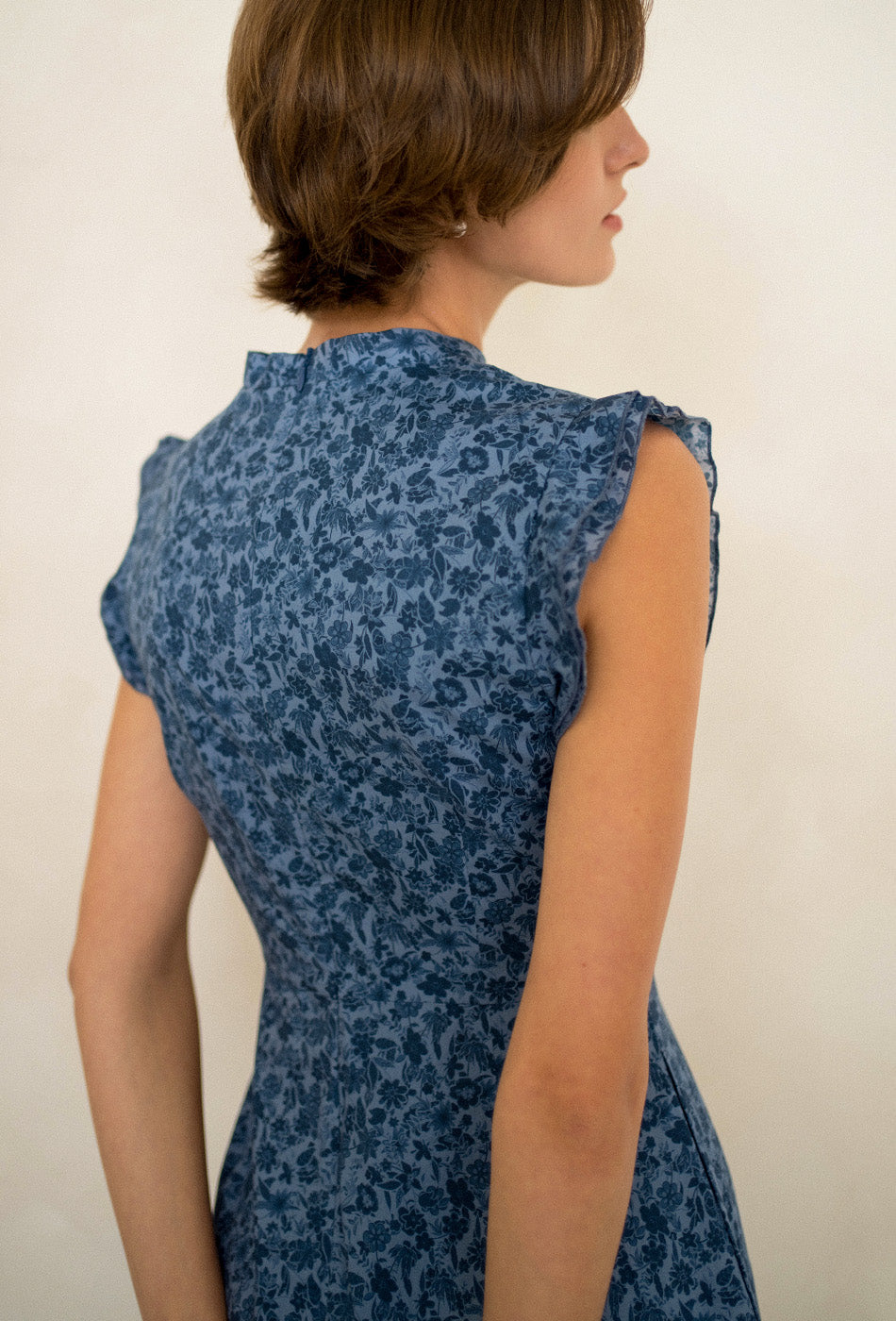 The Evermore Cotton Cheongsam in Moonflower