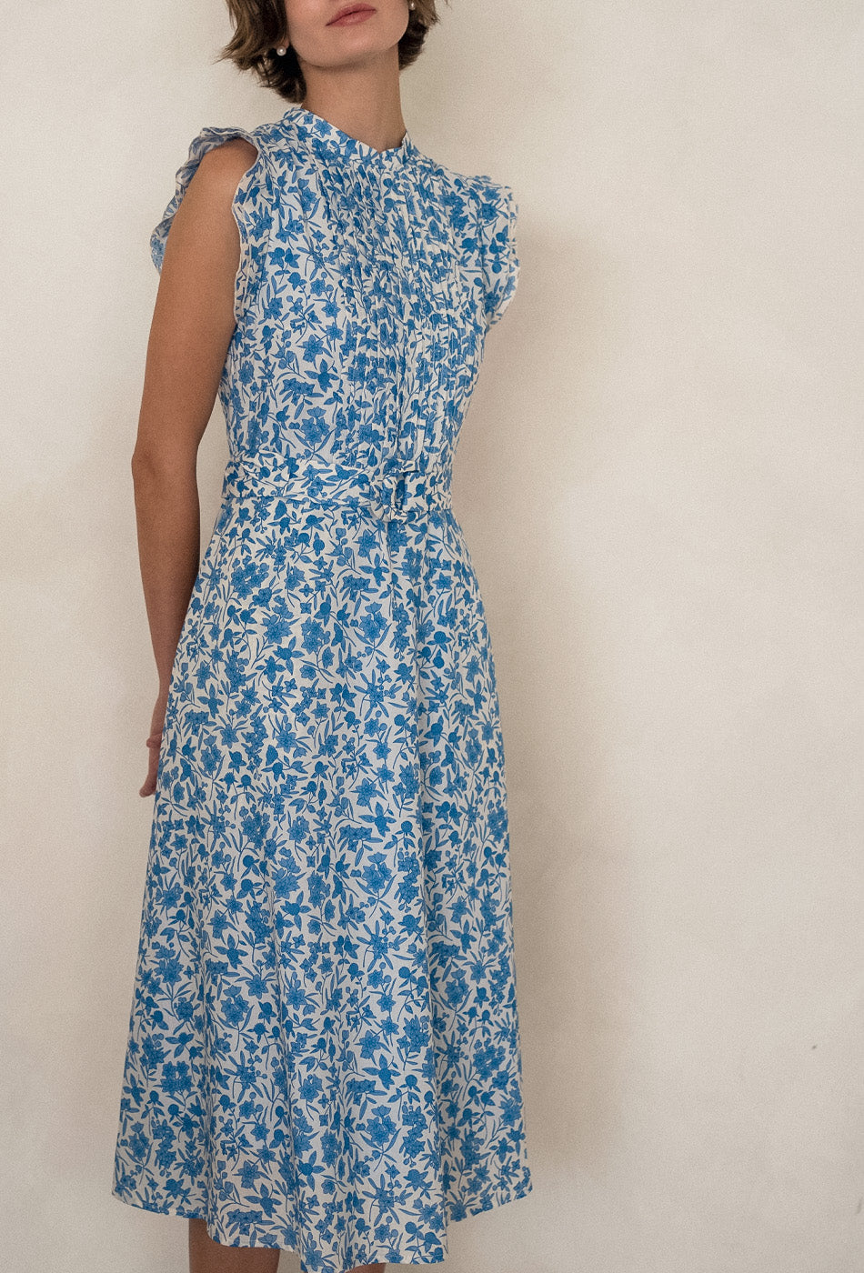 The Evermore Cotton Cheongsam in Porcelain Garden