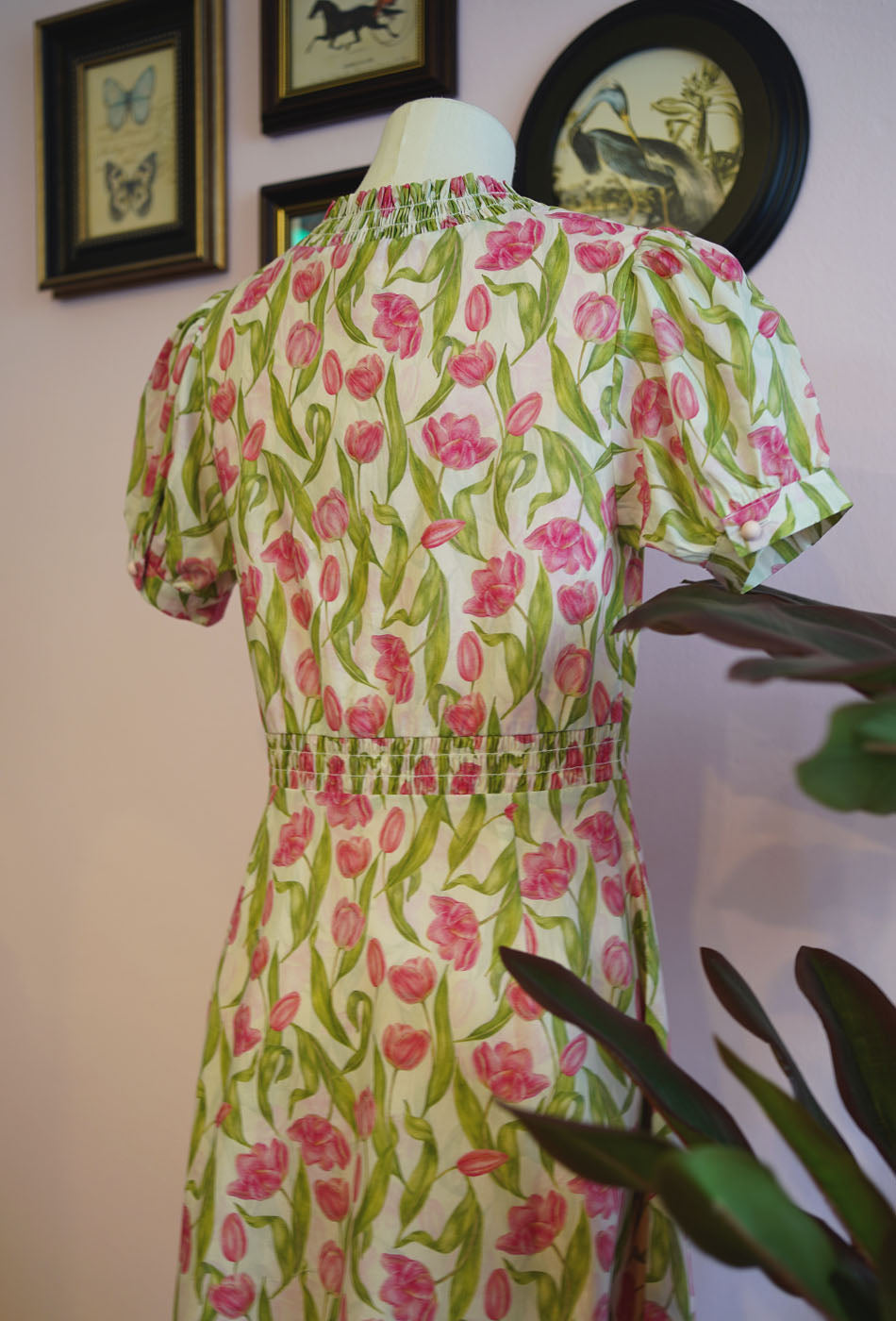 The Look Of Love Cotton Dress in Pink Tulips