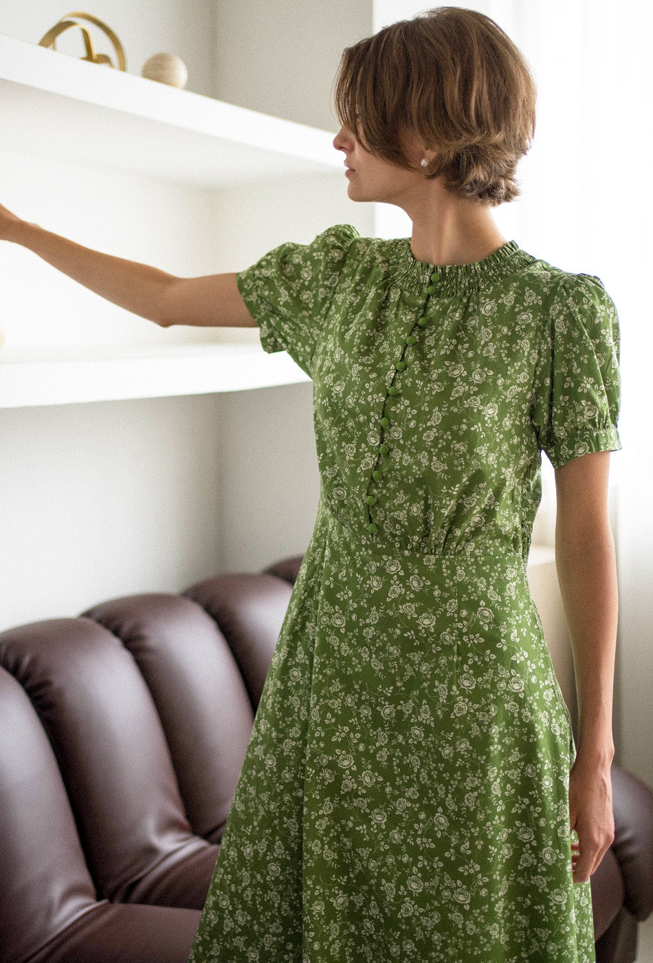 [Pre-order] The Look of Love Cotton Dress in Rosier