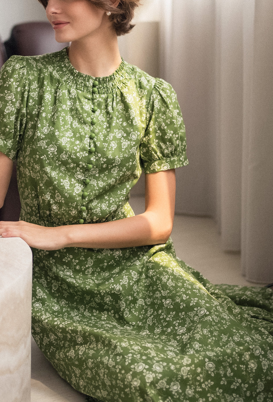 [Pre-order] The Look of Love Cotton Dress in Rosier