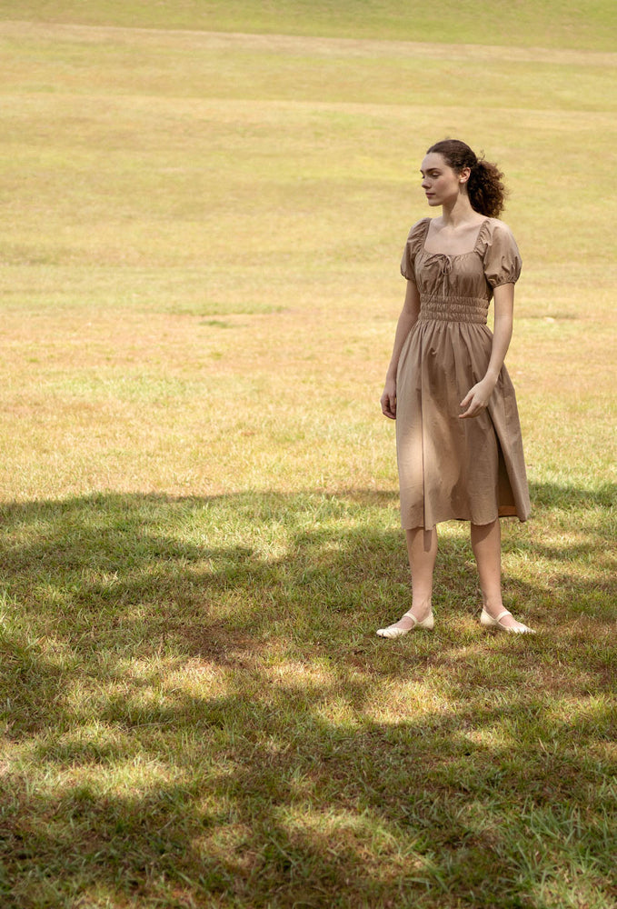 
                  
                    Vineyard Cotton Dress in Hazelnut
                  
                