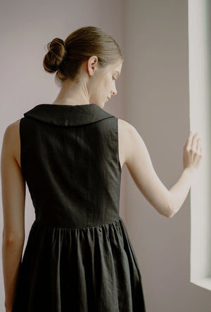 
                  
                    Vintage Sunshine Linen Dress in Black
                  
                