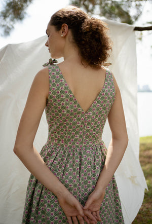 
                  
                    Wandering Through Time Cotton Dress in Vintage Romance
                  
                