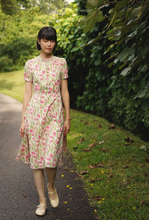 
                  
                    The Look Of Love Cotton Dress in Pink Tulips
                  
                