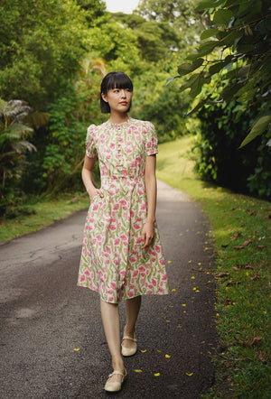 
                  
                    The Look Of Love Cotton Dress in Pink Tulips
                  
                